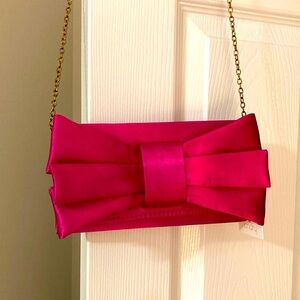 Elegant Pink Bow Clutch